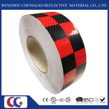 Red & Black Chequer Reflective Safety Warning Conspicuity Tape (C3500-G)